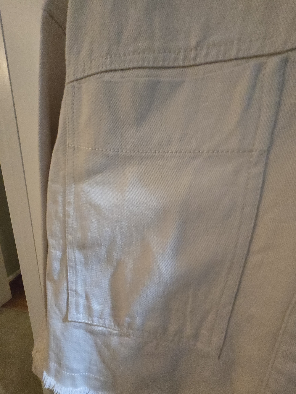 Zara Cream Button-Front Fringe Jacket - Picture 12 of 14